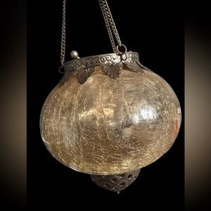 Vintage-Style Gold Hanging Accent Lantern - Unbranded